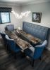 Ebonized Maple Glass River Dining Table 4x8ft | Tables by Lumberlust Designs. Item made of maple wood with steel