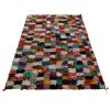 Vintage Moroccan Berber Geometric Multicolor Fabric Rug | Area Rug in Rugs by Rug and Kilim