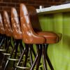 Tufted Back Bar Stool - 2285 | Chairs by Richardson Seating Corporation | The Peached Tortilla in Austin. Item composed of metal & leather