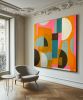 Fractured BiG Orange | Oil And Acrylic Painting in Paintings by Ronald Hunter. Item made of canvas works with contemporary & industrial style