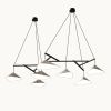 Emily Group of Seven Pendant Light Oxid | Chandeliers by MOSS Objects. Item made of oak wood with steel works with contemporary & modern style