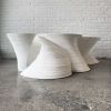 Modern White Coffee Table, Organic Modern, Custom Furniture | Tables by Pandemic Design Studio. Item made of birch wood works with modern style