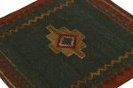 1950s Vintage Sofreh Kilim rug in Green-Blue with Gold | Area Rug in Rugs by Rug and Kilim