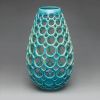 Elongated Teardrop Lace Vessel | Ornament in Decorative Objects by Lynne Meade. Item made of stoneware