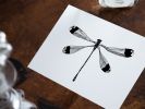 Dragonfly | Prints by Chrysa Koukoura. Item made of paper works with traditional style