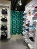 Custom made brand pattern for fitting room curtains | Curtains & Drapes by Plesner Patterns | The Running Lab in Majorstuen. Item composed of fabric