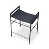 ¨Repose¨Bar Stool Natural Leather&Black Rubbered Steel Frame | Counter Stool in Chairs by Jover + Valls. Item composed of steel and leather in contemporary style