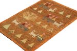Rug & Kilim’s Swedish Rug in Brown with Figural Village | Area Rug in Rugs by Rug and Kilim