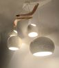 Claylight Boomerang XL: Modern Ceramic Sculptural Chandelier | Chandeliers by lightexture. Item made of wood with ceramic works with boho & minimalism style