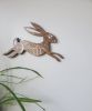Rabbit wood wall art, nursery decor | Wall Sculpture in Wall Hangings by Studio Wildflower | Utah in Salt Lake City. Item made of wood works with boho & country & farmhouse style