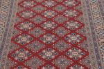 Vintage Bokhara Rug in Rich Red with Tan Geometric Patterns | Area Rug in Rugs by Rug and Kilim