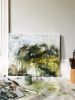 Dolomites (20" x 24") | Oil And Acrylic Painting in Paintings by Emily Tingey. Item composed of canvas and synthetic