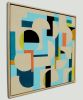 Circle in Circle maze blue | Oil And Acrylic Painting in Paintings by Ronald Hunter. Item made of canvas with synthetic works with modern style