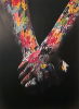 Humanity (Black) | Oil And Acrylic Painting in Paintings by Ruben Rojas | Neighbor in Los Angeles. Item made of synthetic
