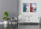 Vibrant Tranquility | Oil And Acrylic Painting in Paintings by Shirly Maimom Art. Item composed of canvas compatible with contemporary and art deco style