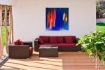 Fire on the Horizon | Oil And Acrylic Painting in Paintings by Dutch Montana Art. Item made of synthetic