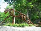 Catamount Large Scale steel sculpture | Public Sculptures by Wendy Klemperer Art Inc | Wildflower Sculpture Park in South Orange. Item composed of steel