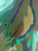 The Green Petal | Oil And Acrylic Painting in Paintings by Parineeta Patel- Nature Inspired Cosmic Abstracts. Item composed of canvas compatible with eclectic & maximalism and coastal style