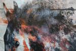 Fire Horse | Oil And Acrylic Painting in Paintings by Irena Orlov. Item composed of canvas and synthetic