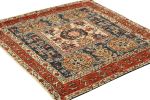 Rug & Kilim’s Caucasian Square Rug with Geometric Patterns | Area Rug in Rugs by Rug and Kilim