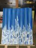 Blue City Small | Oil And Acrylic Painting in Paintings by KARDIMAGO. Item made of canvas with synthetic