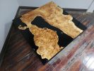 Burl and Glass Coffee Table | Tables by Donald Mee Design. Item made of maple wood