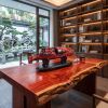 Imperial Wood 5 Children Wealth Ship Feng Shui Decor Art | Sculptures by Dynasty Artisan. Item made of wood works with contemporary & eclectic & maximalism style