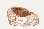 Neo Rattan Lounge Chair | Chairs by Monarca Goods. Item composed of synthetic in boho or coastal style