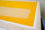 Minimalist geometric abstract, 'Yellow Wall' art photograph | Photography by PappasBland. Item composed of paper in minimalism or contemporary style