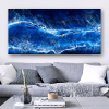 'Blue Crush II' - Luxury Abstract Ocean Artwork | Oil And Acrylic Painting in Paintings by Christina Twomey Art + Design. Item made of wood with synthetic works with modern style