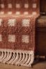 Handwoven Woolen Terracotta & White Runner Rug | Rugs by Evergreen Carpets. Item made of wool compatible with boho and minimalism style