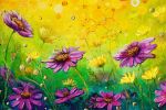Honeybee’s Paradise Original Oil Painting | Oil And Acrylic Painting in Paintings by DaggArt. Item made of canvas compatible with contemporary style