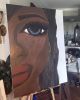Her Vision | Oil And Acrylic Painting in Paintings by Madame A. K. Selestan. Item compatible with contemporary style
