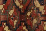 Antique Persian Tekke Textile in Red and Pink with Medallion | Area Rug in Rugs by Rug and Kilim