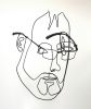 Wire Portrait - Sculpture | Sculptures by Claudine Gevry Studio. Item made of steel works with minimalism & contemporary style