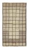 Vintage Qashqai Persian Gabbeh Runner in Beige-Brown Grid | Area Rug in Rugs by Rug and Kilim