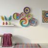 Set of 5 Woven Basket Wall Decor | Decorative Plate in Decorative Objects by Sarmal Design. Item made of cotton with synthetic works with boho & contemporary style