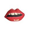 velvet GRANDE EMBRASSE MOI sculpted red lips pillow | Pillows by Mommani Threads. Item compatible with contemporary and eclectic & maximalism style