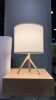 DONGURI lap | Table Lamp in Lamps by In Element Designs. Item composed of oak wood & fabric compatible with minimalism and japandi style