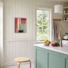 Contemporary Abstract Color-Block Oil Painting on Panel | Oil And Acrylic Painting in Paintings by Suzanne Nicoll Studio. Item composed of birch wood in mid century modern style