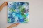 Splash | original abstract art | Mixed Media in Paintings by Megan Spindler. Item made of canvas