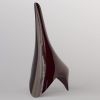 "Nyx" lounge chair in deep burgundy lacquered fiberglass | Chairs by Carcino Design. Item in contemporary or eclectic & maximalism style
