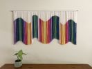 CANDY AURORA Rainbow Multicolor 3D effect Wall Tapestry | Macrame Wall Hanging in Wall Hangings by Wallflowers Hanging Art. Item composed of oak wood & wool compatible with boho and mid century modern style