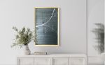 Gold Framed Ash Silver Chalk Board Wall Art | Oil And Acrylic Painting in Paintings by NAMYOONSOOART. Item composed of canvas