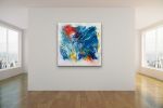 Summer Wind Contemporary Abstract | Oil And Acrylic Painting in Paintings by Strokes by Red - Red (Linda Harrison). Item composed of synthetic