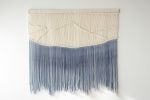 Hand dyed mountain macrame wall hanging | Wall Hangings by WOOL + ROPE. Item made of cotton with fiber works with contemporary style