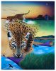 Leopard and friends, print on paper, canvas or metal | Prints in Paintings by Rick Garcia