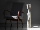 White Stone Tall Floor Vase - Column Series in Bio Concrete | Vases & Vessels by Donatas Žukauskas. Item made of cement & paper compatible with minimalism and contemporary style