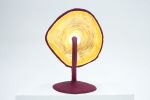 Playful Red Table Lamp - IC 3 by Studio Josha | Lamps by Studio Josha. Item made of steel with fiber works with contemporary & eclectic & maximalism style