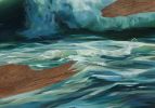Ocean #2 | Oil And Acrylic Painting in Paintings by Lindsey Millikan. Item made of wood with synthetic